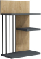 Preview: Nezma Sapphire modern melamine-coated 3-tier wall shelf walnut